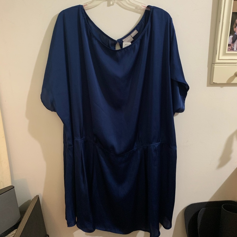 eShakti Custom Shirt Navy Dress Shirt Size 30/32